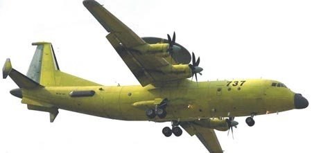 KJ-500, China’s new early-warning aircraft, designed by Shaanxi Aircraft Corporation, can track about 60 flying aircraft within the radius of 470 kilometers.