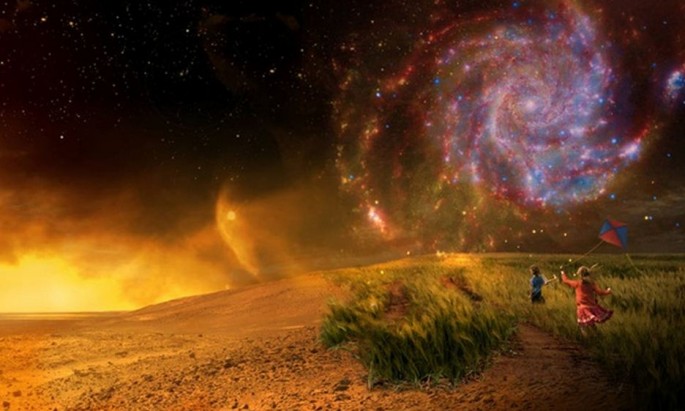 This illustration depicts NASA’s view of NExSS as involving those studying Earth (lower right); those studying solar system planets (left) and those discovering exoplanets (upper right)