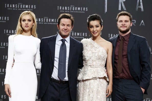 Chinese actress and singer Li Bingbing (second from right) is one of the main characters in the fourth franchise of "Transformers."