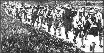 Red Army troops traveled by foot from Yangtze River to Shaanxi Province for two years.