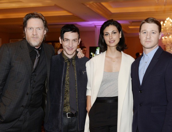 Cast members of the television series "Gotham" Donal Logue, Robin Lord Taylor, Morena Baccarin and Ben McKenzie (L-R)