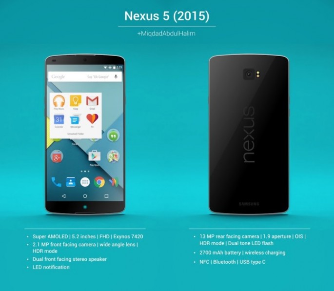 Google Nexus 5 2015 Concept Image