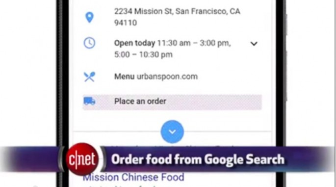 Google has added food ordering feature to search options