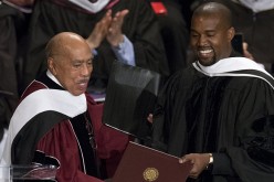Kanye West received an honorary doctorate degree from School of the Art Institute of Chicago President Walter Massey during their annual commencement ceremony.
