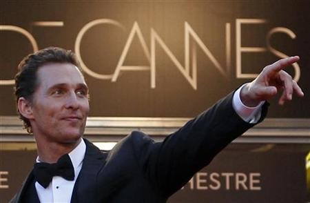 "True Detective" star Matthew McConaughey arrives on the red carpet for the screening of the film ''Mud'', in competition at the 65th Cannes Film Festival, May 26, 2012.