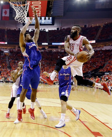 NBA Star James Harden In Action Against Los Angeles Clippers