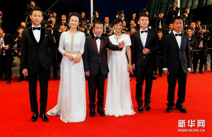 Jia Zhangke (3rd from left) competes for the fourth time for the prestigious Palme d'Or, the highest prize awarded at the Cannes Film Festival.