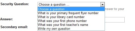 Google security questions are useless when you give fake answers.