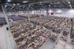 Packages to be delivered to Alibaba consumers are stored in Cainiao warehouse in Tianjin.