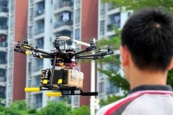 A drone being tested in Dongguan City in Guangdong.