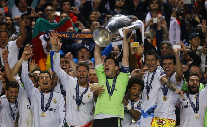 Real Madrid winning the 2014 UEFA Champions League.