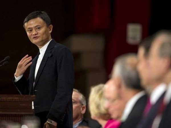 Jack Ma speaks to the audience at The Economic Club of New York on June 9, 2015.