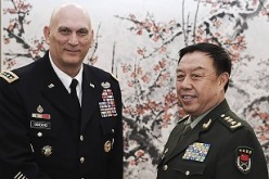 Fan Changlong, vice chairman of China's Central Military Commission, meets with U.S. Army Chief of Staff General Ray Odierno at Bayi Building in Beijing on Feb. 21, 2014. 