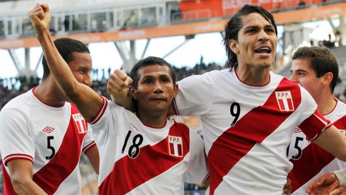 Paolo Guerrero (#9) leads the Peru national team