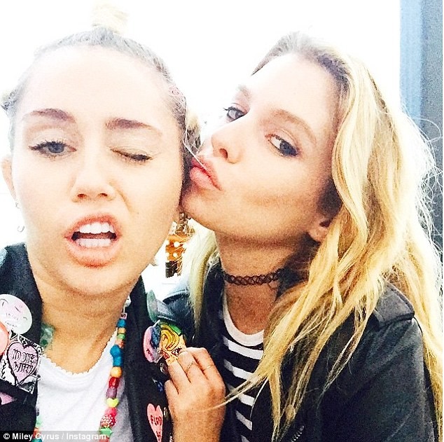 Miley Cyrus With Her Rumored Gay Lover, Stella Maxwell