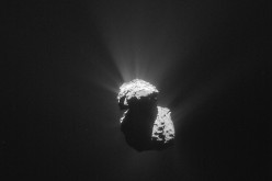 NAVCAM image of Comet 67P/C-G taken on 14 June 2015 from a distance of 203 km to the comet centre. 