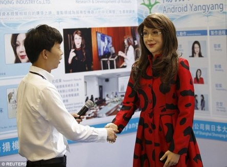 Yang Yang was one of the robots unveiled at the Global Mobile Internet Conference (GMIC) 2015 in Beijing in April.