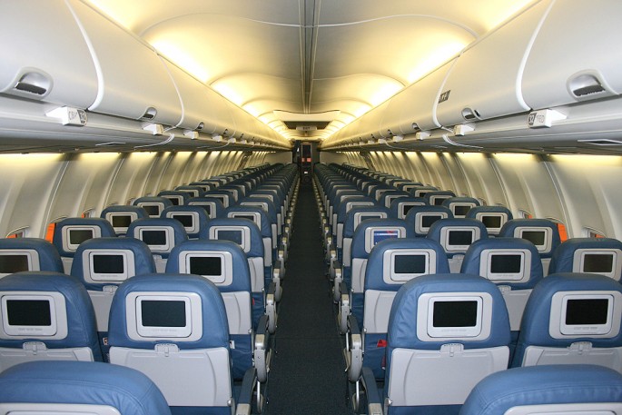 Boeing 737 passenger cabin