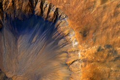 The HiRISE camera aboard NASA's Mars Reconnaissance Orbiter acquired this closeup image of a 