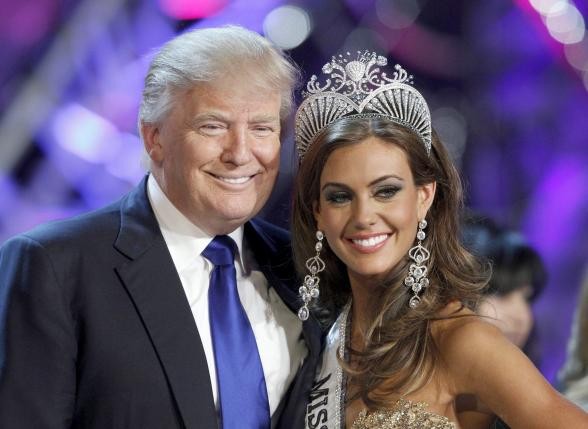 Donald Trump with Miss Connecticut Erin Brady.