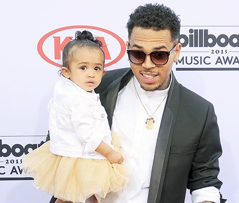 Chris Brown is seen here with his daughter, Royalty.