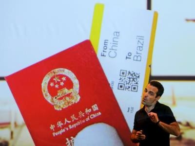 Hugo Barra, vice president of international operations for Chinese smartphone maker Xiaomi, speaks before reporters at a news conference in Sao Paulo, Brazil, on June 30, 2015.