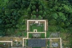 An aerial view of Hailongtun Fortress in southwest China's Guizhou Province