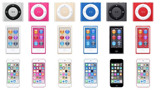 iPod in new color options