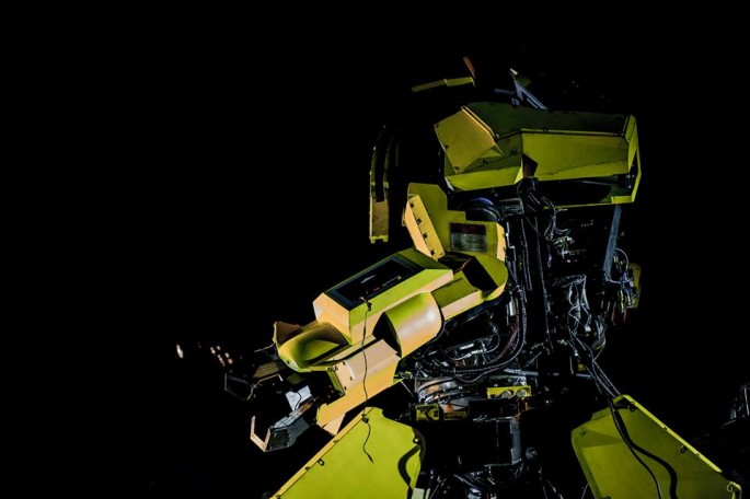 Challenge accepted: Japan's Kurata fighter robot will fight the US Mark II robot.