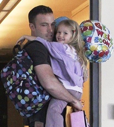 Ben Affleck, who is shown with one of his daughters, will remain an involved parent notwithstanding divorce from Jennifer Garner.
