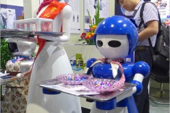 Robots on display at the China International Robot Show in Shanghai, July 8-11, 2015.