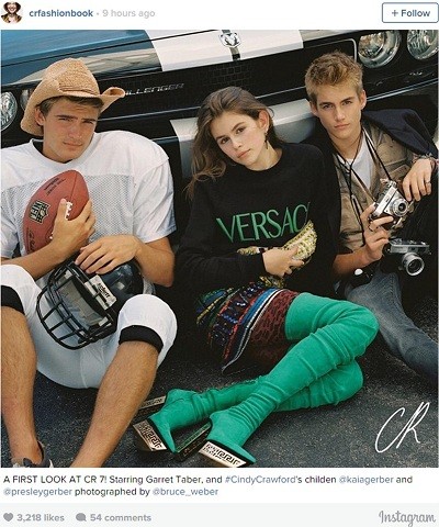 CR Fashion Book September Issue Featuring Cindy Crawford's Kids, Kaia Gerber, Kaia Gerber