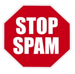 "Stop Spam" sign