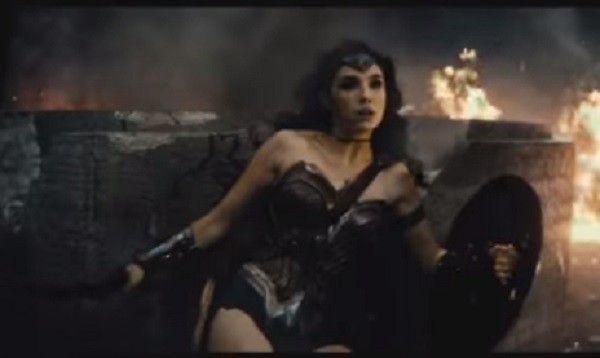 Gal Gadot plays Wonder Woman in Batman v Superman:Dawn Of Justice." 