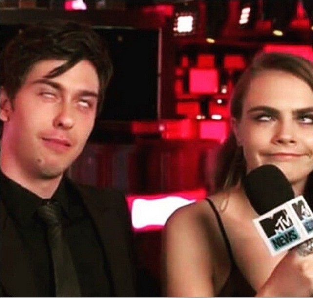 Cara Delevingne and Nat Wolff 