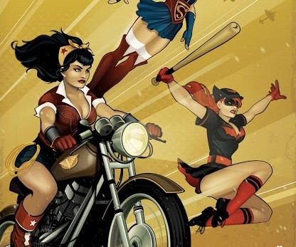 Batgirl, Wonder Woman, and Supergirl are three of the kick-ass superheroines featured in the new comic book series "Bombshells" available in digital format and soon in a 30-page print version.