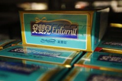 Mead Johnson milk powder products are displayed at a supermarket in Beijing, Aug. 7, 2013.
