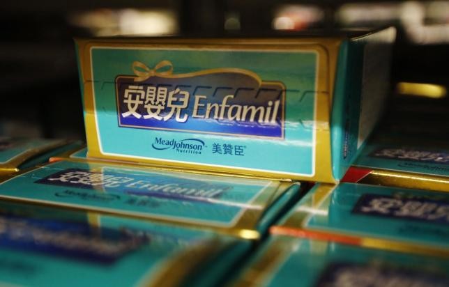 Mead Johnson milk powder products are displayed at a supermarket in Beijing, Aug. 7, 2013.