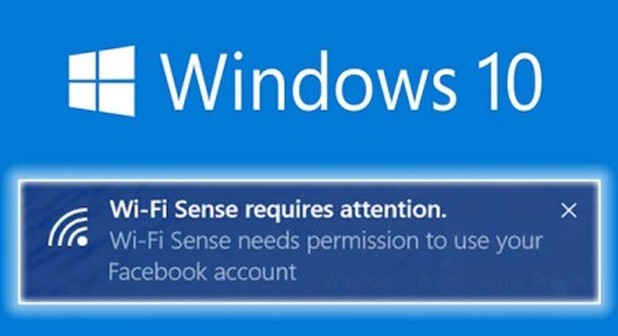Wi-Fi Sense feature running on the new upgraded Windows 10 Operating System