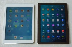 A picture preview of Apple's iPad Air 2 and Samsung Galaxy Tab A 9.7
