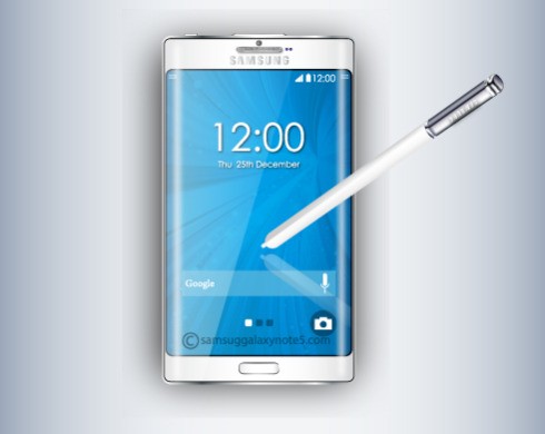 The anticipated Samsung Galaxy Note 5 with a flexible display. 