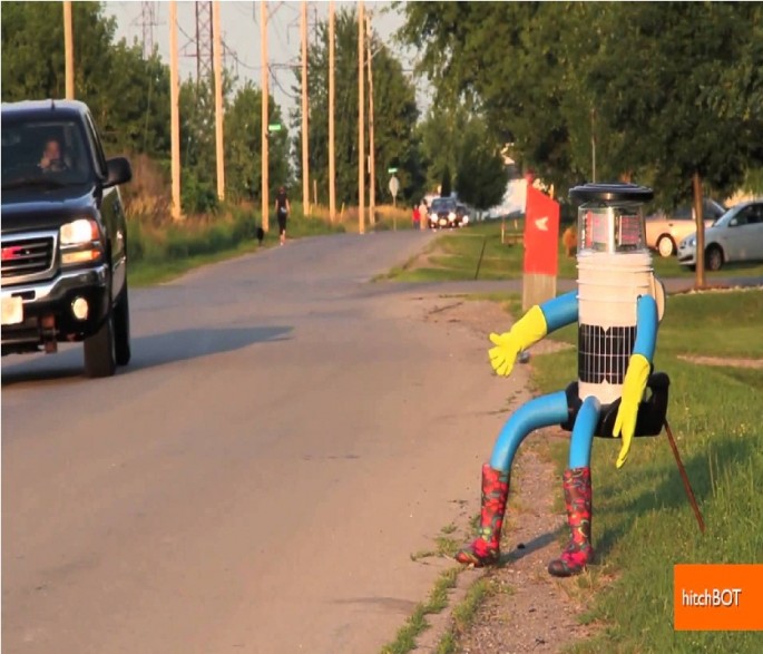 HitchBOT is a robot is hitchhiking across Canada.