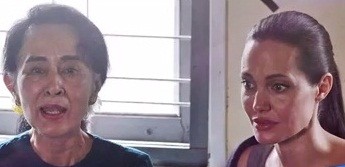 UN High Commissioner for Refugees Special Envoy Angelina Jolie recently met with Myanmar's Opposition Leader and Nobel laureate Aung San Suu Kyi.