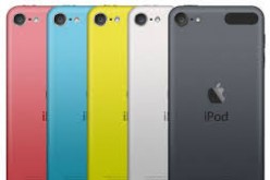A display of iPod touch 6th generation in different colours. 