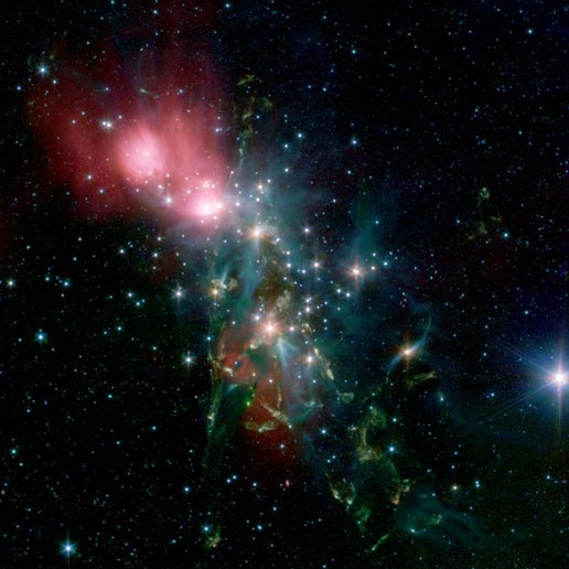 Located 1,000 light years from Earth in the constellation Perseus, a reflection nebula called NGC 1333 epitomizes the beautiful chaos of a dense group of stars being born.