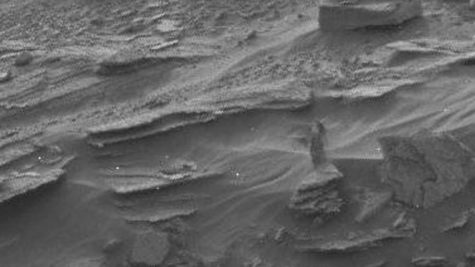 Can you see the "cloaked woman" on Mars in this photo?