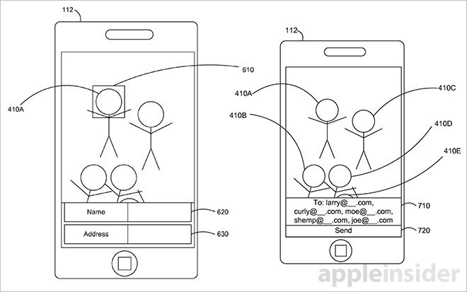 Apple's facial recognition patent filing
