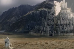 Gandalf rides to Minas Tirith in a scene from the film trilogy 