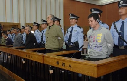 A suspected drug lord from Myanmar faces trial in a court in Kunming, Yunnan Province.