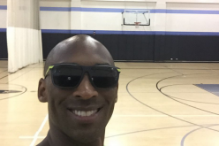 NBA star Kobe Bryant plays for the Los Angeles Lakers as shooting guard.